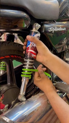 Splendor shocker spring wrap😱splendor plus modify #shorts