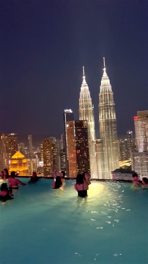 This Infinity Pool Has the BEST View in Kuala Lumpur #KualaLumpur #KLskyline #InfinityPool #shorts