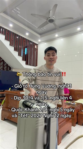 Thông báo lịch nghỉ Tết 2027 đầy hấp dẫn