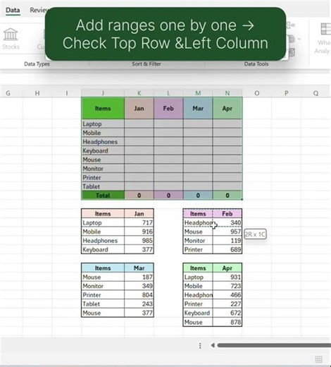Stop consolidating manually in Excel ❌ Use Data Tab → Consolidate instead ✅
