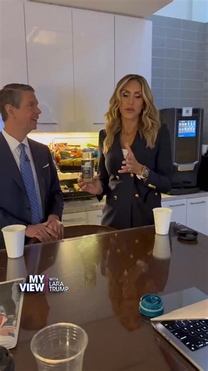 @foxandfriends commercial break☕️ sharing is caring in 2026 & @laraleatrump ‘s favorite coffee is @griffjenkins approved☑️ | My View with Lara Trump
