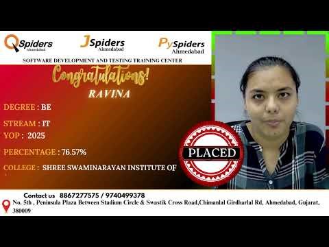 Placement Journey of BE graduated as Software Engineer QSpiders | Ahmedabad