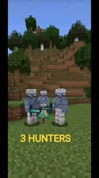 How to escape from this 3 hunters #minecraft #memes