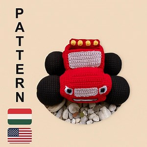 Blaze Monster Truck Crochet Pattern: Amigurumi Car Toy (PDF) - Etsy