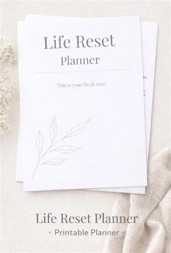 Life Reset Planner | Gentle Weekly Reflection Planner | Printable Journal - Etsy