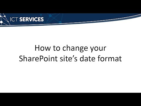SharePoint - How to change your site's date format