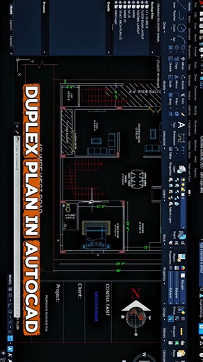 Duplex House Plan in AutoCAD 🏠 | Civil Engineering