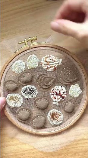 How to Embroider 3D Seashells with Stumpwork