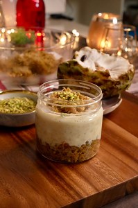 SITAFAL KUNAFA PUDDING. #MeghnasSignatureDessert .🍰✨ Ready to elevate your dessert game this New Year? Introducing my *Sitafal Kunafa Pudding*! This irresistible blend of flavors is the sweet indulgence you didn’t know you needed! 🌟 Imagine delicate kunafa layers, perfectly roasted to golden perfection, infused with crushed pistachios and a touch of sweetness. Mix that with luscious sitafal (custard apple) custard, and you’ve got a pudding that’s as unique as it is delicious! 😍..Here’s how we