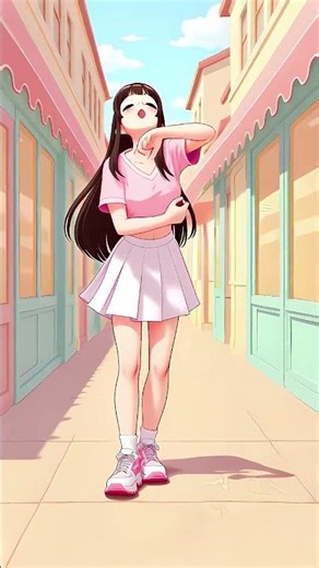 ABCD Bubble Pop Dance 💗✨ #trend #dance #AInimeGirls #Shorts #viral #ABCD #NAYEON #KpopDance