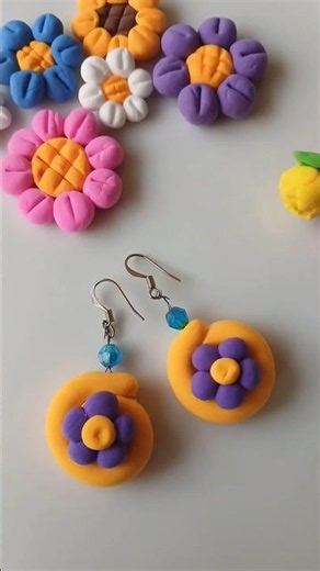 How to Make Clay Earrings/Magic Clay By Parmis #clayearrings#clayjewelry#shorts #magicclaybyparmis