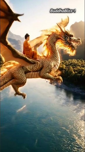 Buddha and the Dragon Monk | Miracle River Crossing Story | #shorts