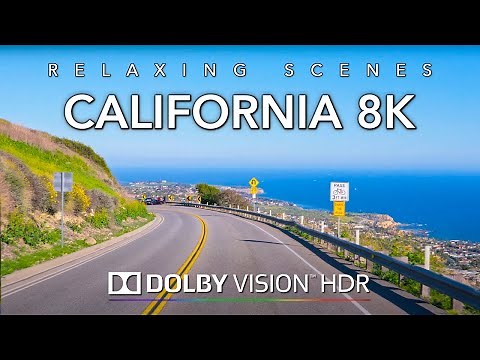 Driving California 8K Dolby Vision HDR - Palos Verdes to Dana Point