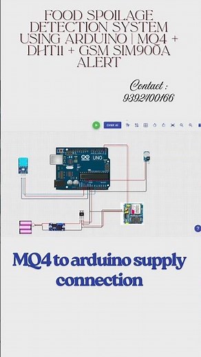 MQ4 Gas Sensor to Arduino Supply Connection | Gas Detection Project #shorts