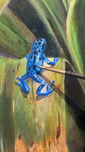 This is actually a small portion of a much larger painting. I love adding the attention to detail and giving my viewer a opportunity to move their eyes all over the canvas and discover new things. #art #trinidadandtobago #wildlifeartist #wildlifeartist Michael Phillips Art @highlight | Michael Phillips