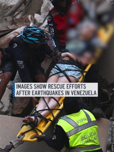 People evacuated swaying buildings in Caracas and remained outside, many visibly shocked as they saw entire walls that had collapsed, making furniture visible from the street. ⁠ ⁠ Dust columns could also be seeing in two neighborhoods of the capital, where restaurants and other businesses are typically busy.⁠ ⁠ #earthquake #venezuela