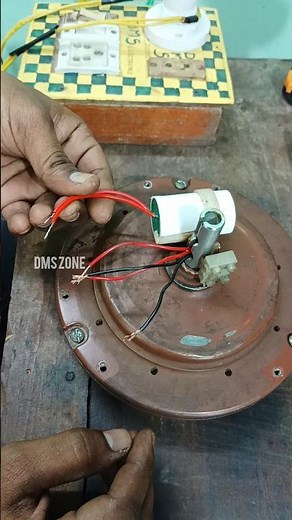 4 wire ceiling fan connection with capacitor #ceilingfanconnection