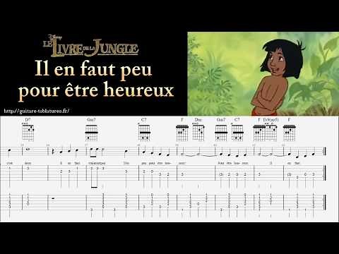 IL EN FAUT PEU POUR ETRE HEUREUX - Le livre de la jungle - Disney guitar tab.