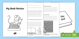 Interactive Book Review Writing Template