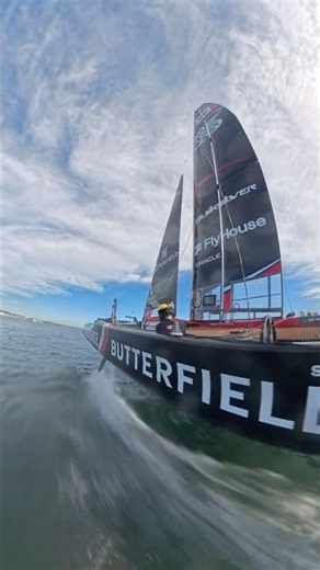 POV: You're crossing a flying F50 👀 #SailGP #sailing #racing