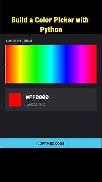 Build a Color Picker with #python #python_projects