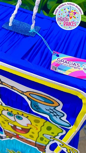 Piñata #4 Bob Esponja 🏝️ #piñataspaikes #piñataspersonalizadas #piñataslapazbcs #bobesponja