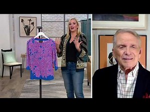 Bob Mackie Botanical Print Knit Top on QVC