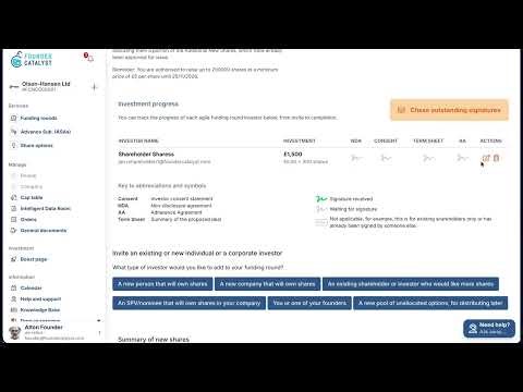 Starting an Agile round and closing investors