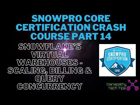 Snowpro Core Certification Crash Course - Part 14 - Warehouse Scaling,Billing & Query concurrency