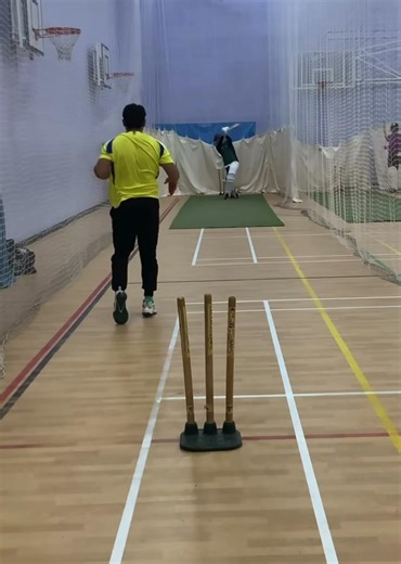 Mustafa left arm orthodox spin bowling in nets 2026 UK games