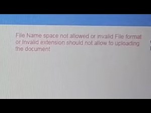 File name space not allowed or invalid image format or invalid extension should not allow to upload