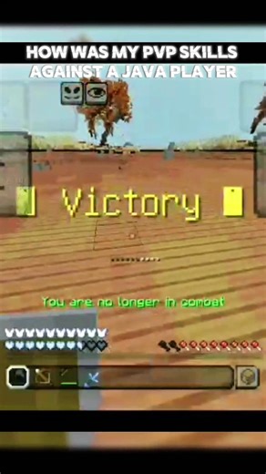How was my pvp skills against a java player #minecraft #shorts