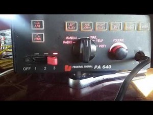 Federal signal pa 640 siren demo