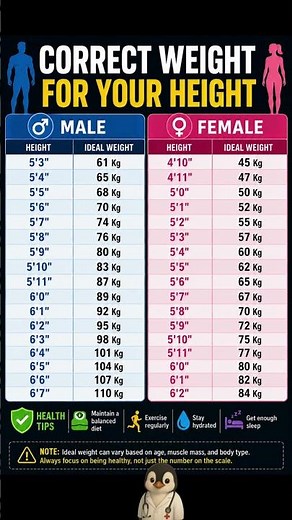 Ideal Weight for Your Height ⚖️