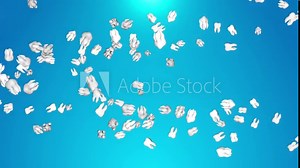 4K 3D Loop Tooth, animation of rotating. Dental, medicine and health concept. Medicine, healthcare and biological science. Concept of dental health insurance care, dental treatment and dental hygiene