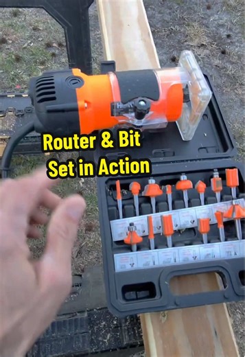 Router and bit combo kit is definitely worth the money. The bits alone are more than this at the big name stores. Plus- routing wood is a carpenters art! #router #carpenter #woodworking