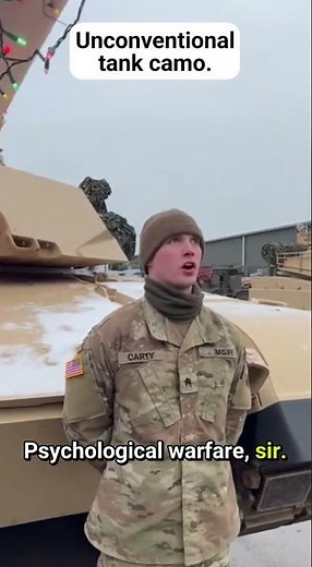 Funny Tank Camo: Christmas Lights for Psychological Warfare 😂