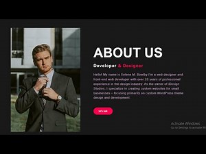 How To Create A About Us Page Using HTML And CSS