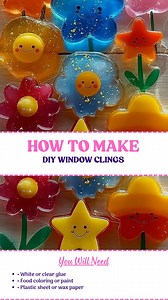 Window Clings 🪟🌈Decorate windows the fun way!Full steps in the first comment 👇❤️Hearts, stars, or snowflakes? ⭐ | Golden Era Recipes