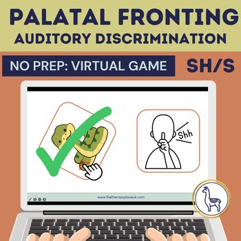 Speech therapy activity for sh, Palatal Fronting: SH-S, phonics, discrimination