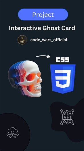 Code Wars on Instagram: "(Save it 💀) Interactive Ghost Card. . . . 🤩 Source Code Available in GitHub & Telegram Link in Bio 🔥 !! FOLLOW US TO LEARN CODING !! Follow for more @code_wars_official 💙 Tags Your Friends 😉 Don't forget Like ♥️ and share 💬 Save for future references 📖 ✅ Follow Us @code_wars_official to never miss content like this in the future 🚀 Hastags🏷️ : #navigation #hover #html #css #html5 #css3 #csstricks #cssanimation #learnhtml #learncss #csstips #csstipoftheday #webdev