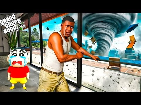 Shinchan Missing in Tornado! Franklin’s Biggest Survival in Los Santos | GTA 5 Tamil
