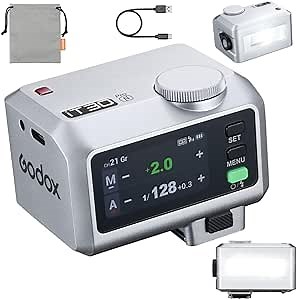 GODOX IT30Pro IT30Pro N TTL Mini Flash for Nikon Cameras, 2.4GHz Wireless Master/Slave, 1/8000s High-Speed Sync, 2.8" Touch Screen, 560 Flashes, 1.5s Recycle, 7.4V Li-ion Battery (IT30Pro-N Silver)
