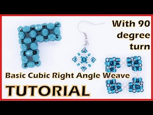 How to do Cubic Right Angle Weave and make the beadwork turn 90 degrees | Free beading tutorial