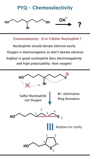 Oxygen or Sulphur 😱 Which Is Better Nucleophile? Chemoselectivity Trick NEET JEE Chemoselectivity