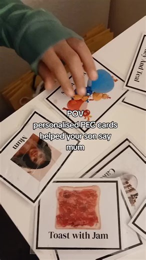 why personalised cards are better than generic picture cards. They show the person's interests in a real format so they can place the word to object, place or person. only 0.30p per card on our website #senmum #autismparents #autismsupport #SENParent #autism