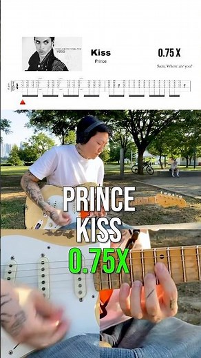 0.75x 🔁 Kiss - Prince | Guitar Tab Chord Tutorial