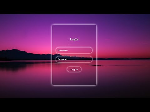 Advance Transparent Login Form With Background Video | HTML And CSS