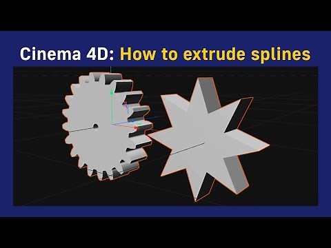 Cinema 4D: How to extrude splines
