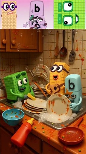 Sprunki Incredibox OC Number Blocks 200 VS 400 VS 300 Are Cleaning Kitchen#sprunki #incredibox